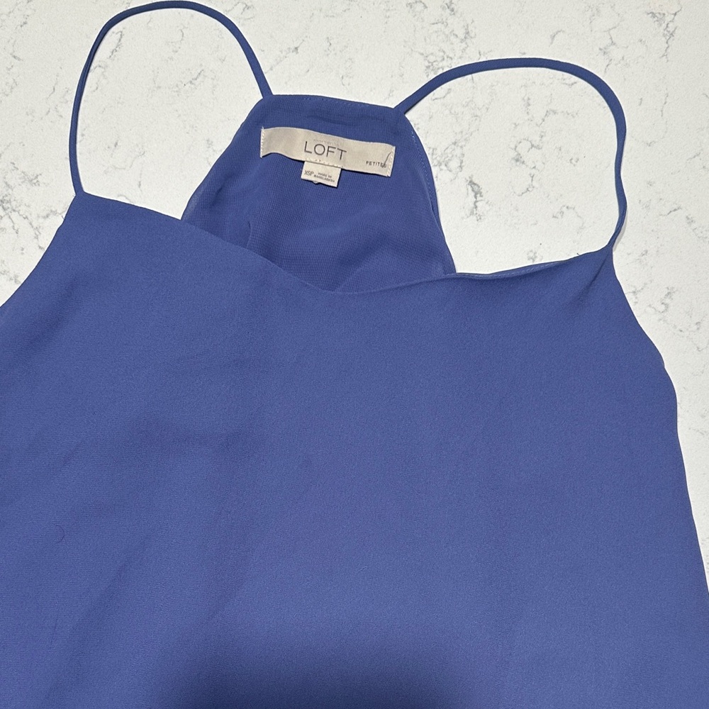 LOFT Blue Spaghetti Strap Top